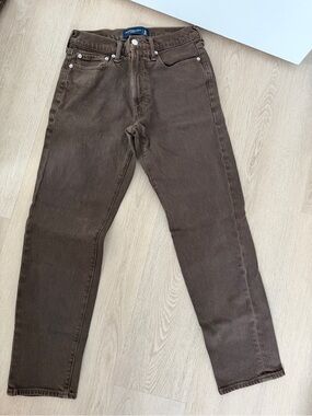 Abercrombie & Fitch Men's Straight-Leg Brown Jeans